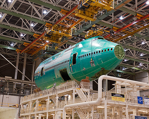 The 7478 is assembled at three production lines at Boeingrsquos Everett WA manufacturing complex