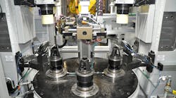 The SPV clamp bore face grinder: the gear is clamped on the internal diameter of the bore and rotated in a direction opposite to that of the cup wheel at a high surface speed. The SPV clamp bore face grinder: the gear is clamped on the internal diameter of the bore and rotated in a direction opposite to that of the cup wheel at a high surface speed.