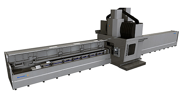 Bertschersquos Dual P5 Mill allows the shop to conduct dual work chamber manufacturing independently or simultaneously conserving floor space labor and operating resources