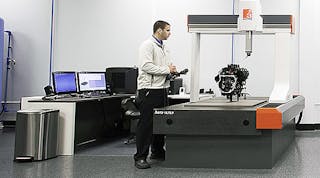 Robert Howard with a new Coord3 Hera 15.10.9 coordinate measuring machine. His company, Carolina Metrology, also operates a Coord3 Hera 10.7.7 CMM.