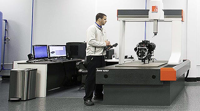 Robert Howard with a new Coord3 Hera 15.10.9 coordinate measuring machine. His company, Carolina Metrology, also operates a Coord3 Hera 10.7.7 CMM.