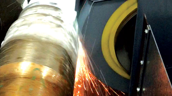 Mechanical and electrical upgrades to this Landis centerless grinding machine included a new Flexium CNC system