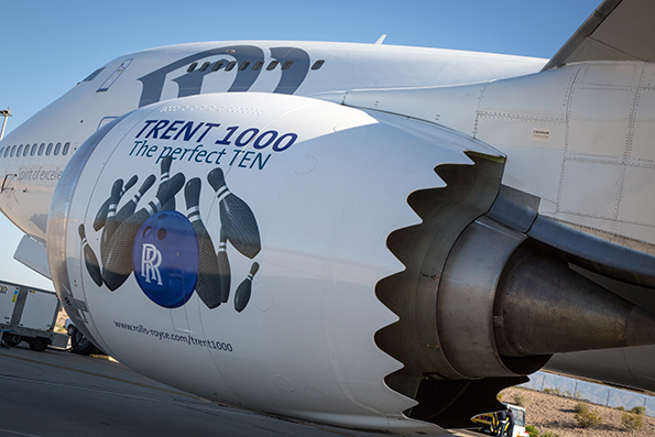 PARIS 2007 RollsRoyce flies Boeing 787s Trent 1000 engine on 747 testbed   News  Flight Global