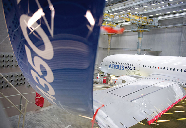 Airbus uses CFRP panels to manufacture the 213ft long wings of its A3501000 widebody commercial aircraft The extensive use of lightweight materials and the novel design details that the CFRP make possible are intended to reduce fuel consumption extend range and increase carrying capacity for the jets