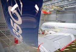 Airbus uses CFRP panels to manufacture the 213ft long wings of its A3501000 widebody commercial aircraft The extensive use of lightweight materials and the novel design details that the CFRP make possible are intended to reduce fuel consumption extend range and increase carrying capacity for the jets Airbus uses CFRP panels to manufacture the 213ft long wings of its A3501000 widebody commercial aircraft The extensive use of lightweight materials and the novel design details that the CFRP make possible are intended to reduce fuel consumption extend range and increase carrying capacity for the jets