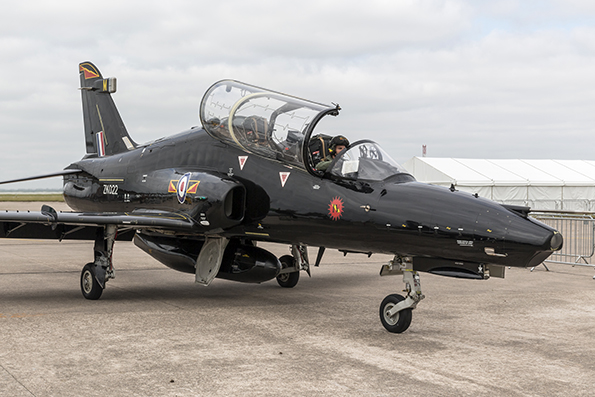 The BAE Systems Hawk is a singleengine jet aircraft developed more than 40 years ago by Hawker Siddely and manufactured now by its successor firm With a twoman tandem cockpit and powered by a single turbofan engine it is used mainly in a training capacity by the RAF and Royal Navy