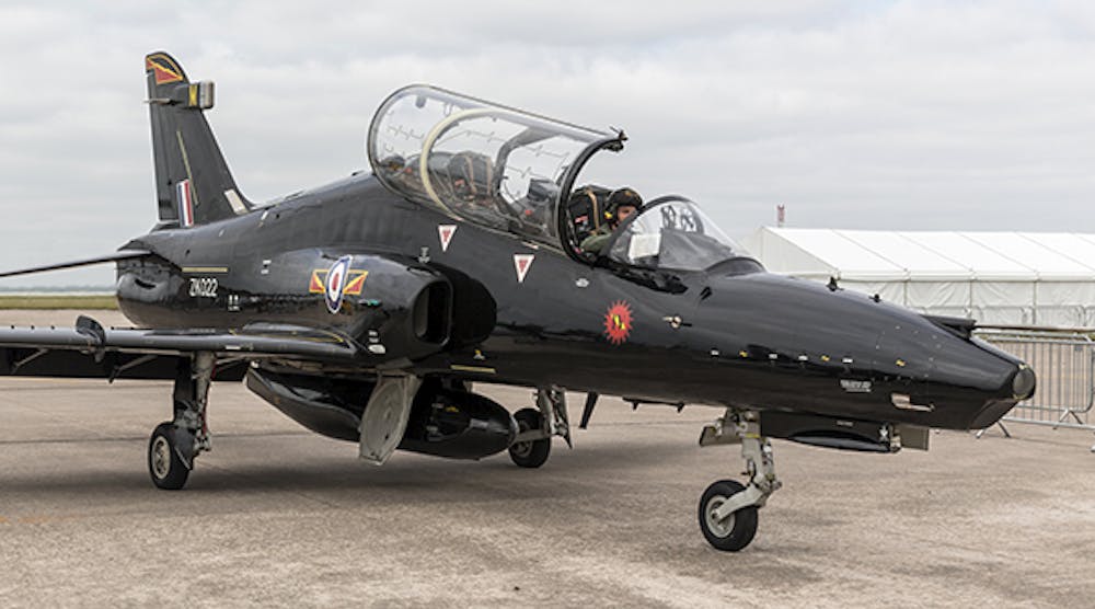 The BAE Systems Hawk is a single-engine jet aircraft developed more than 40 years ago by Hawker Siddely and manufactured now by its successor firm. With a two-man tandem cockpit and powered by a single turbofan engine it is used mainly in a training capacity by the RAF and Royal Navy.