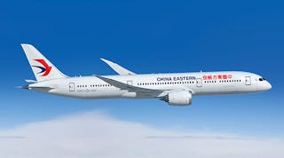 The 787-9 has a fuselage that is 20 feet longer than the initial Dreamliner model, 787-8, and carries more passengers and cargo, farther, and still achieves lower fuel burn and reduced emissions than previous-generation long-range aircraft.