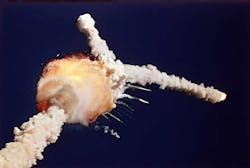 The NASA Space Shuttle Challenger exploded 73 seconds after takeoff on January 28 1986 killing all seven crewmembers The NASA Space Shuttle Challenger exploded 73 seconds after takeoff on January 28 1986 killing all seven crewmembers