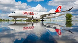 Swiss Air will be the launch customer for Bombardier&rsquo;s new CS100 twin-engine aircraft, taking delivery in the coming weeks.