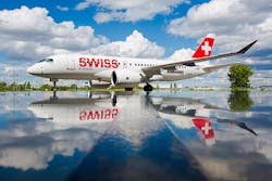 Swiss Air will be the launch customer for Bombardierrsquos new CS100 twinengine aircraft taking delivery in the coming weeks Swiss Air will be the launch customer for Bombardierrsquos new CS100 twinengine aircraft taking delivery in the coming weeks
