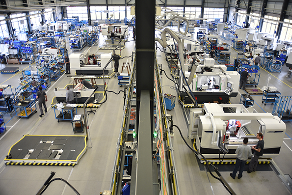 At United Grindingrsquos Studer factory in Thun Switzerland a reconfigured production system incorporates all manufacturing operations for the entire product portfolio into one assembly line which the machine tool builder noted is improving its ability to meet specific customer demands and delivery requirements quickly and efficiently