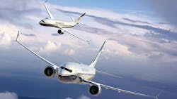 Boeing and GE Aviation formed the BBJ joint venture in 1999 drawing on a 737 commercial airframe with modifications for private jet service Boeing and GE Aviation formed the BBJ joint venture in 1999 drawing on a 737 commercial airframe with modifications for private jet service