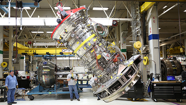 The GE9X is a turbofan engine now in its testing phase with the first service targeted to begin in 2020 mdash notably for the new Boeing 777X widebody jets