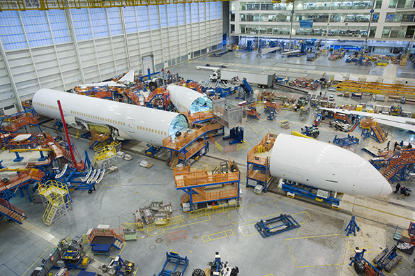 Boeing workers in North Charleston SC started the final assembly of the first 78710 Dreamliner The initial flight is expected in 2017