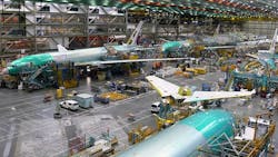 Boeing will cut the production rate for its 777 program from seven jets per month to five in August 2017 which is likely to reduce employment at assembly operations in Everett and Frederickson Wash Boeing will cut the production rate for its 777 program from seven jets per month to five in August 2017 which is likely to reduce employment at assembly operations in Everett and Frederickson Wash
