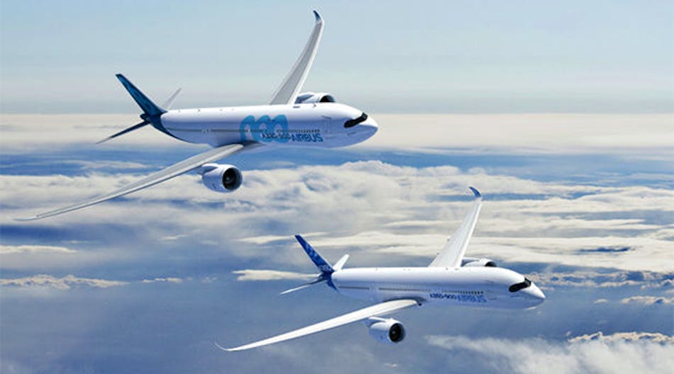 The contract for 100 aircraft includes 46 A320 series jets, 38 A330 series jets, and 16 A350 XWB wide-body aircraft.