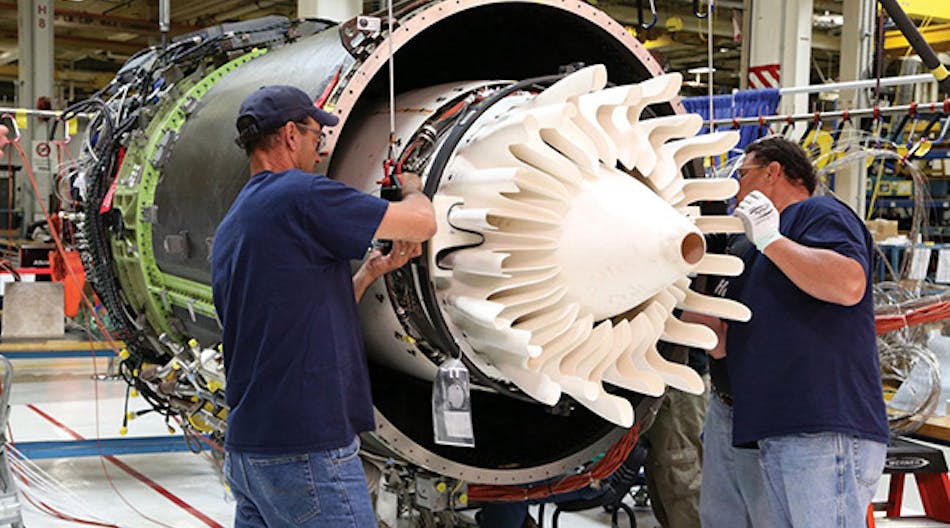 The LEAP engine, developed by GE Aviation joint venture CFM International, is the first commercial jet engine to use CMCs in the high-pressure turbine section. It is already the best-selling engine in GE history, powering the new Airbus A320neo and Boeing 737 MAX.