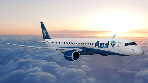 Azul Brazilian Airlines is the largest operator of the currentgeneration E195 jets and has orders for up to 50 E195E2 aircraft