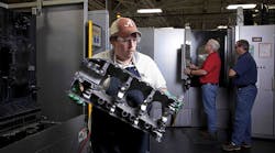 Finish milling at Continental Motors produces smoother flatter mating surfaces on cast aluminum crankcases with the Ingersoll PCD TediMill face mill Finish milling at Continental Motors produces smoother flatter mating surfaces on cast aluminum crankcases with the Ingersoll PCD TediMill face mill