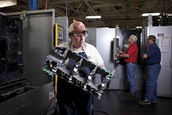 Finish milling at Continental Motors produces smoother flatter mating surfaces on cast aluminum crankcases with the Ingersoll PCD TediMill face mill Finish milling at Continental Motors produces smoother flatter mating surfaces on cast aluminum crankcases with the Ingersoll PCD TediMill face mill