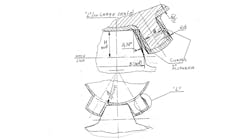 A trapezoidal profile angle of a tooth for a roughing tool. A trapezoidal profile angle of a tooth for a roughing tool.