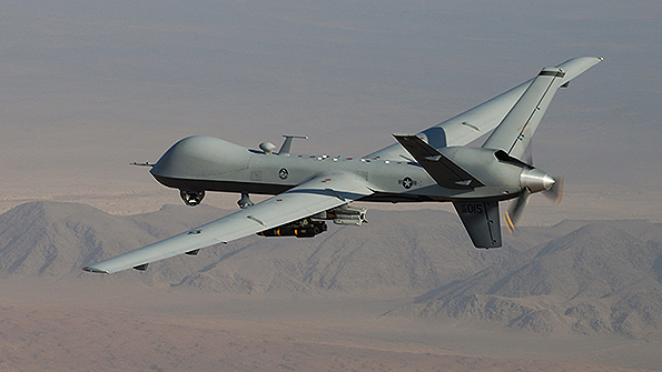The MQ9 Reaper Predator B is an unmanned aerial vehicle developed for the US Air Force and described as ldquothe first hunterkiller UAV designed for longendurance highaltitude surveillancerdquo