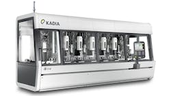 Due to the slim dimensions of LH honing spindles even multistage machines like the Kadia T Line are compact units Due to the slim dimensions of LH honing spindles even multistage machines like the Kadia T Line are compact units
