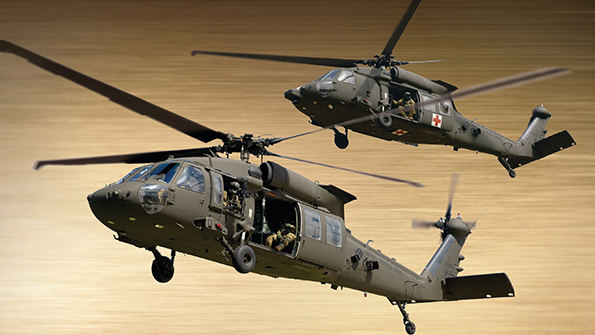 The Sikorsky UH60M Black Hawk and HH60M MEDEVAC aircraft