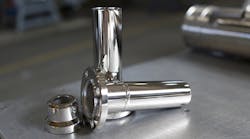 Electropolishing removes the outer surface skin of a component by positively charging the part and submerging it in an electrolytic bath to pull ions off the surface Electropolishing removes the outer surface skin of a component by positively charging the part and submerging it in an electrolytic bath to pull ions off the surface