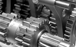 Heavy industrial gears - close-up Heavy industrial gears - close-up