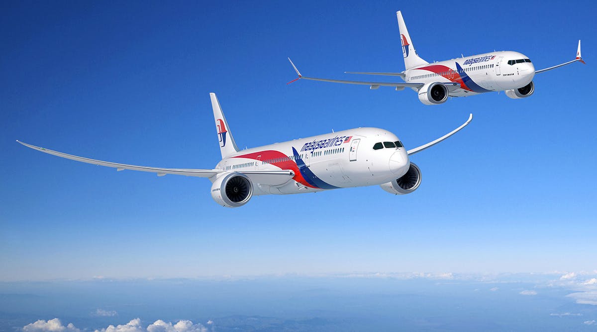 Boeing agreed to supply Malaysia Airlines with 16 airplanes, including eight 787 Dreamliners and eight 737 MAXs.
