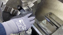 Standard personal protective equipment for machine shops includes heavy-duty safety gloves, as well as safety glasses or goggles, and respirators.