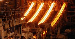 Four-strand curved billet caster Four-strand curved billet caster