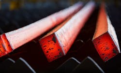 Hot steel billets Hot steel billets