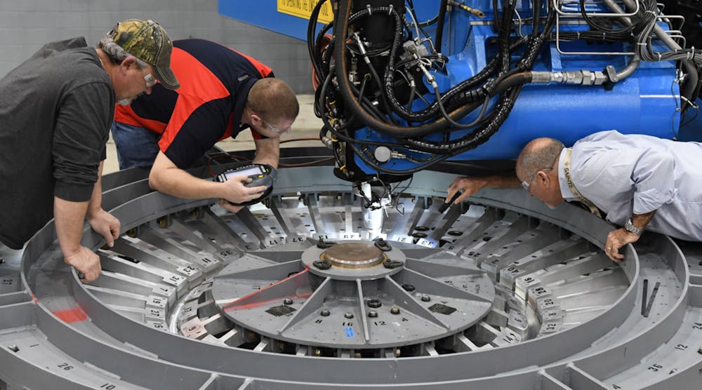 Lockheed Martin technicians have begun welding components of the the Orion MPCV crew module capsule.