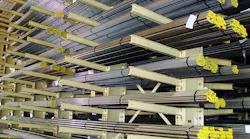 steel bars in storage racks
