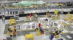 Lockheed Martin crews in Fort Worth, Texas, begin work assembly work on an F-35 Lightning II Joint Strike Fighter jet.