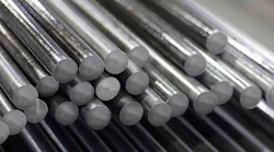 Steel bars close-up