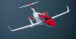 HondaJet HA-420 in flight HondaJet HA-420 in flight