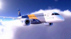 The Embraer E-Jet series of a narrow-body, twin-engine jets are used in standard commercial routes and for regional service. The E175 seats 78 to 88 passengers, while the larger E190 and E195 jets seat 100 to 124 passengers.