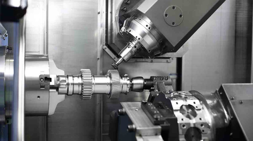 Doosan Machine Tools&rsquo; Puma SMX Series is a twin-spindle, multi-tasking turning center available with a lower turret for either the 10-in. or 12-in. chuck models. Both turning spindles feature 0.0001-deg. resolution on the C-axis for high precision contouring, and the 12,000 RPM dedicated milling spindle features 0.0001-deg. resolution contouring B-axis too. With a Y-axis stroke of 11.8 in. (300 mm) and an orthogonal X/Y structure, part accuracy and machine accessibility are both improved.