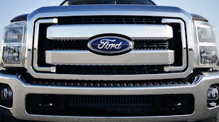 Ford Motor Co. has 75 plants worldwide manufacturing cars, trucks, and SUVs.