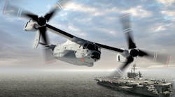 The U.S. Navy will use the CMV-22B to transport personnel and cargo from shore to aircraft carriers.