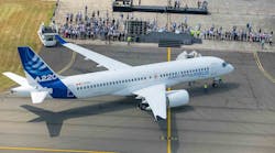 Airbus introduced the A220-300, formerly Bombardier Inc.&rsquo;s C Series CS300, at its aircraft delivery center near Toulouse, France.