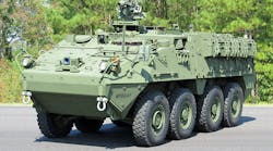 The M1126 Stryker ICV is an eight-wheeled armored vehicle fitted.