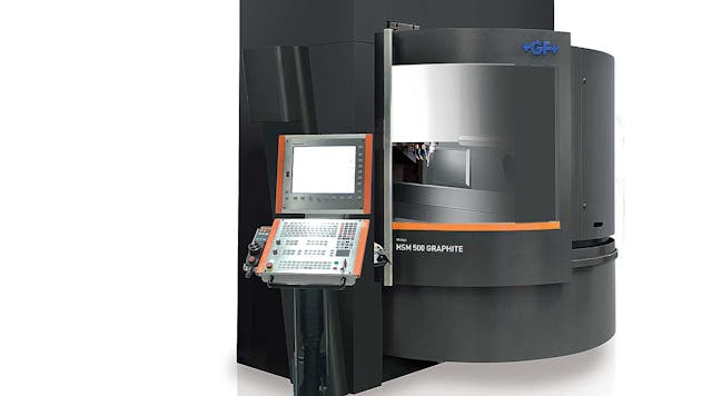 GF Machining Solutions&rsquo; high-speed Mikron HSM 500 Graphite (along with the Mikron Mill S 400/500 Graphite) have been developed specifically for high-precision machining of molds in graphite &ndash; used to produce glass shapes for IC and automotive manufacturing &mdash; as well as graphite electrodes used in automotive, electronic components, aerospace, and packaging markets.