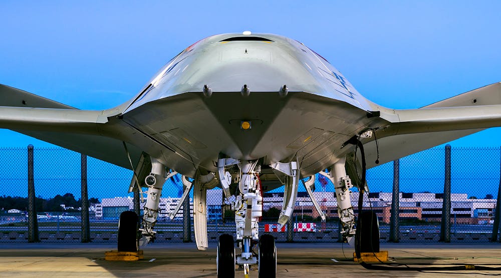 This proposed MQ-25 unmanned aircraft system completed engine runs in December 2017 before the start of &ldquo;deck handling&rdquo; demonstrations, the developer noted.