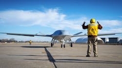 The MQ-25 is an unmanned aerial vehicle designed to deploy from aircraft carriers to refuel fighter jets, to extend their range of operation.
