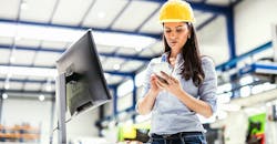 Mobile factory floor worker Mobile factory floor worker